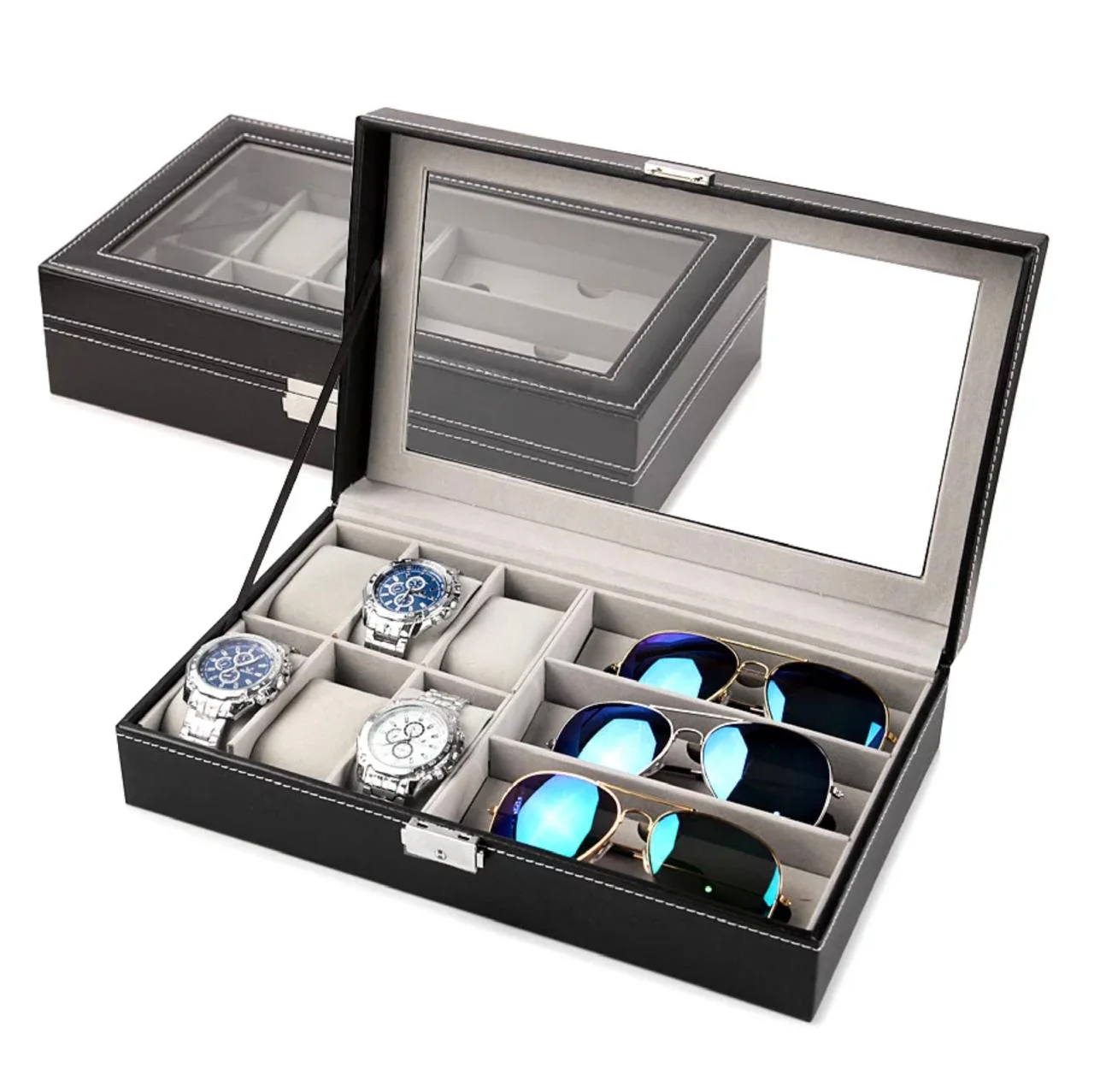 Estuche Organizador Para Reloj Y Gafas